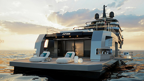 Новые рендеры Ares Yachts 54m Atlas